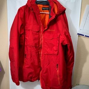 EUC Marmot Heavy Snow Jacket Red and Orange
